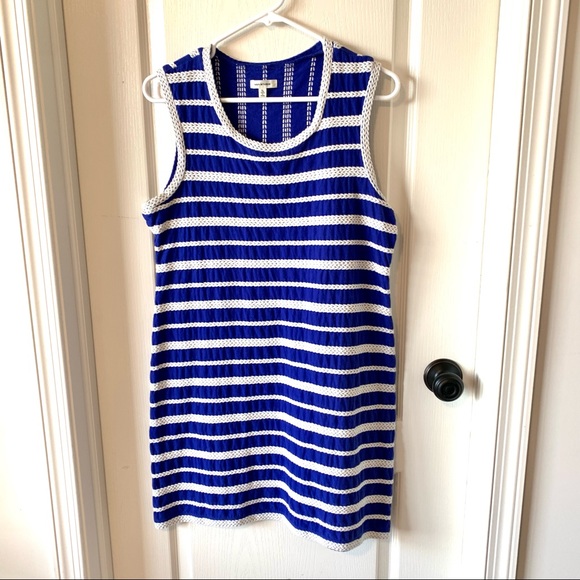 MAX STUDIO Braided Stripe Cotton Sheath Dress—XL - Picture 5 of 11